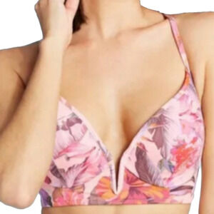 𝅺Shade & Shore Bikini Top Pink Floral
